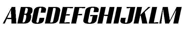 Migha-BlackExpandedCNTRSlant Font UPPERCASE