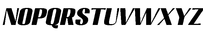 Migha-BlackExpandedCNTRSlant Font UPPERCASE