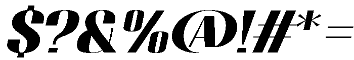 Migha-BlackExpandedSlant Font OTHER CHARS
