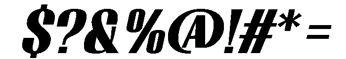 Migha-BlackSemExpCNTRSlant Font OTHER CHARS