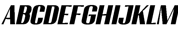 Migha-BlackSemExpCNTRSlant Font UPPERCASE