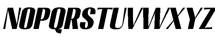 Migha-BlackSemExpCNTRSlant Font UPPERCASE