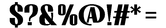 Migha-BlackSemiExpandedCNTR Font OTHER CHARS