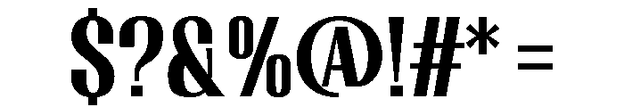 Migha-BoldCNTR Font OTHER CHARS