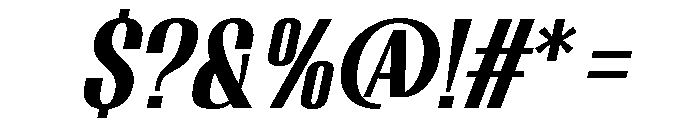 Migha-BoldCNTRSlant Font OTHER CHARS