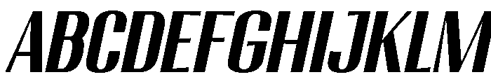 Migha-BoldCNTRSlant Font UPPERCASE