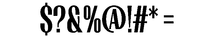 Migha-BoldCondensedCNTR Font OTHER CHARS