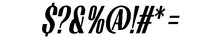 Migha-BoldCondensedCNTRSlant Font OTHER CHARS
