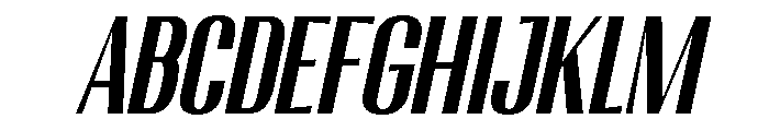 Migha-BoldCondensedCNTRSlant Font UPPERCASE