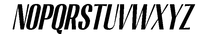 Migha-BoldCondensedCNTRSlant Font UPPERCASE