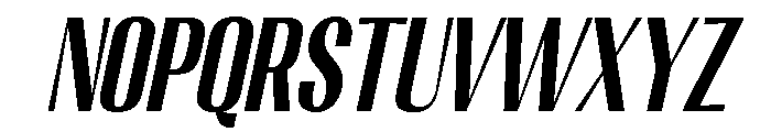 Migha-BoldCondensedCNTRSlant Font LOWERCASE