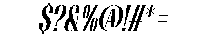 Migha-BoldCondensedSlant Font OTHER CHARS