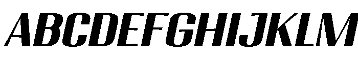 Migha-BoldExpandedCNTRSlant Font UPPERCASE