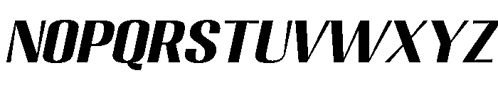 Migha-BoldExpandedCNTRSlant Font UPPERCASE