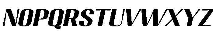Migha-BoldExpandedCNTRSlant Font LOWERCASE
