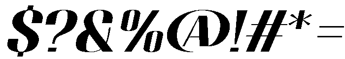 Migha-BoldExpandedSlant Font OTHER CHARS