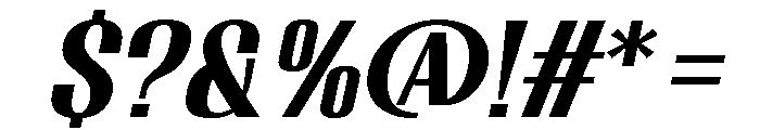 Migha-BoldSemExpCNTRSlant Font OTHER CHARS
