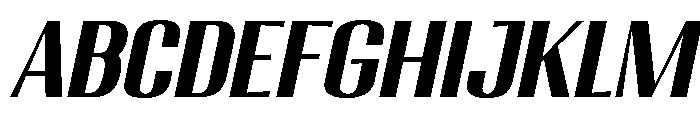 Migha-BoldSemExpCNTRSlant Font UPPERCASE