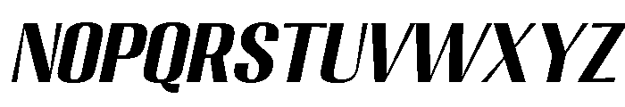 Migha-BoldSemExpCNTRSlant Font LOWERCASE