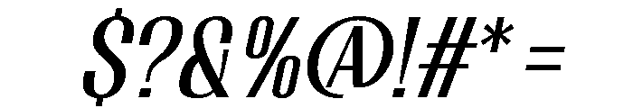 Migha-CNTRSlant Font OTHER CHARS