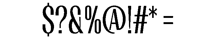 Migha-CondensedCNTR Font OTHER CHARS