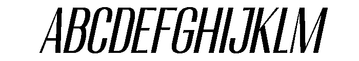 Migha-CondensedCNTRSlant Font UPPERCASE