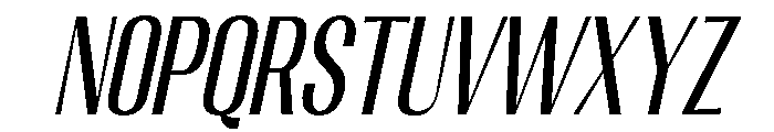 Migha-CondensedCNTRSlant Font UPPERCASE