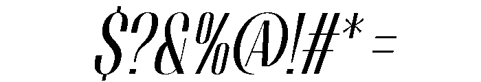 Migha-CondensedSlant Font OTHER CHARS