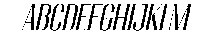 Migha-CondensedSlant Font UPPERCASE
