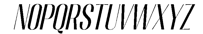 Migha-CondensedSlant Font UPPERCASE
