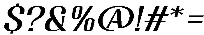 Migha-ExpandedCNTRSlant Font OTHER CHARS