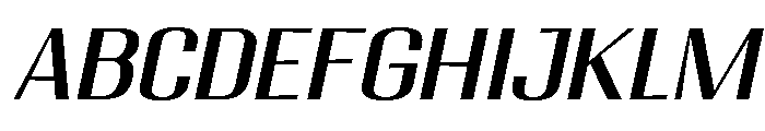 Migha-ExpandedCNTRSlant Font UPPERCASE
