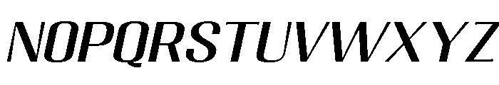 Migha-ExpandedCNTRSlant Font LOWERCASE