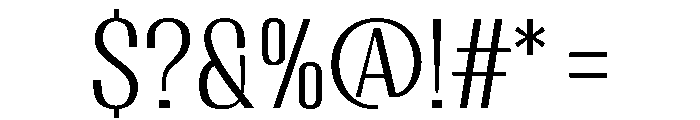 Migha-LightCNTR Font OTHER CHARS