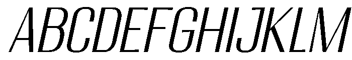 Migha-LightCNTRSlant Font UPPERCASE