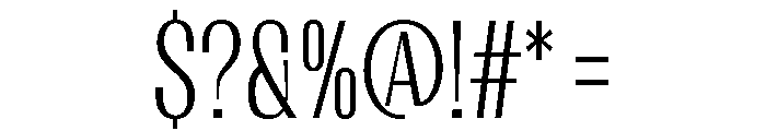 Migha-LightCondensedCNTR Font OTHER CHARS