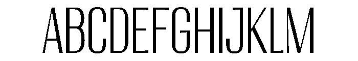 Migha-LightCondensedCNTR Font UPPERCASE