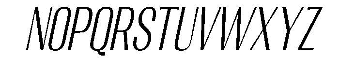 Migha-LightCondensedCNTRSlant Font UPPERCASE