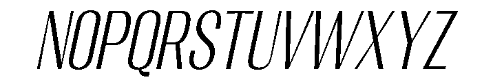 Migha-LightCondensedCNTRSlant Font LOWERCASE