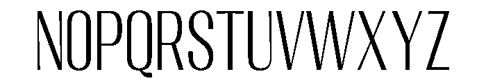 Migha-LightCondensedCNTR Font LOWERCASE