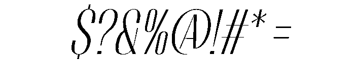 Migha-LightCondensedSlant Font OTHER CHARS