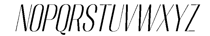 Migha-LightCondensedSlant Font UPPERCASE
