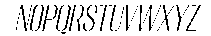 Migha-LightCondensedSlant Font LOWERCASE