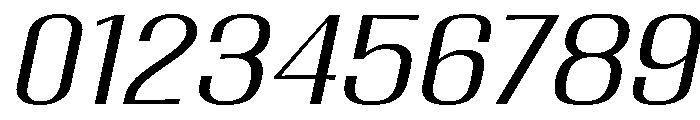 Migha-LightExpandedCNTRSlant Font OTHER CHARS