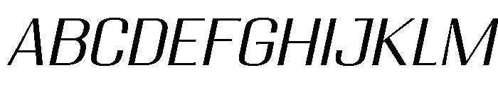 Migha-LightExpandedCNTRSlant Font UPPERCASE