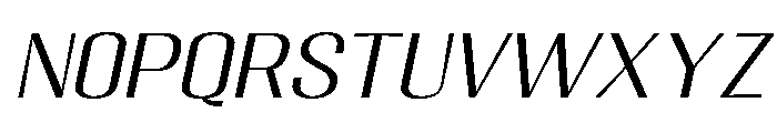 Migha-LightExpandedCNTRSlant Font UPPERCASE