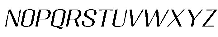 Migha-LightExpandedCNTRSlant Font LOWERCASE