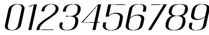 Migha-LightExpandedSlant Font OTHER CHARS
