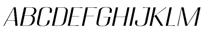 Migha-LightExpandedSlant Font UPPERCASE