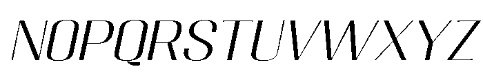 Migha-LightExpandedSlant Font UPPERCASE